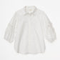 Mid Length Sleeve White Shirt