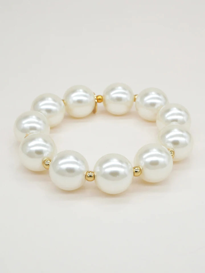 Scrunchie Bracelet with Coloured & Gold Beads