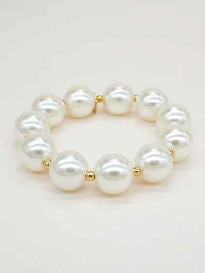 Scrunchie Bracelet with Coloured & Gold Beads
