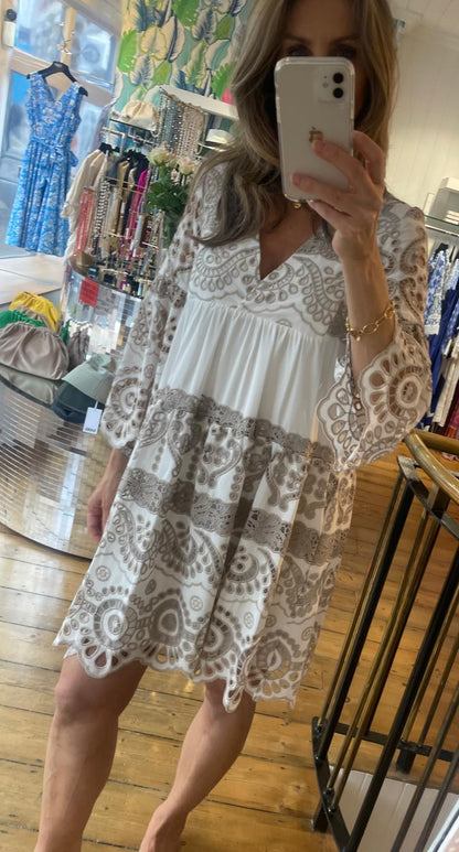 Dress Raspail White / Beige