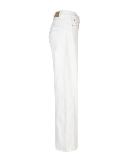Claudette Slanted Seams Offwhite