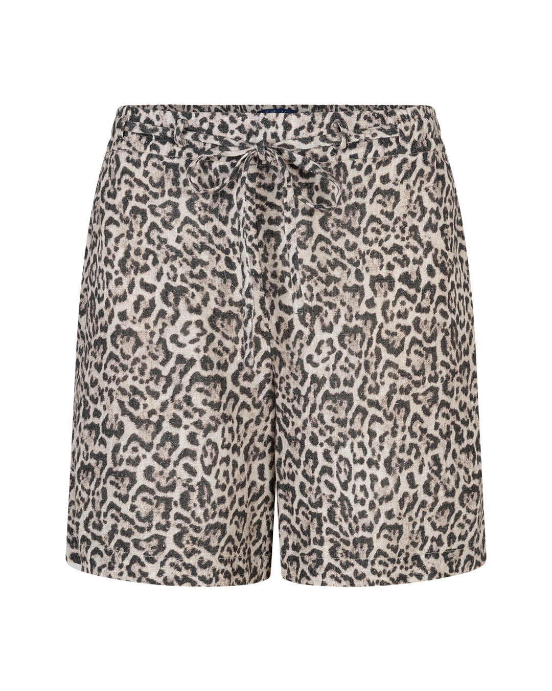 Claudette Short Linen leopard pebble
