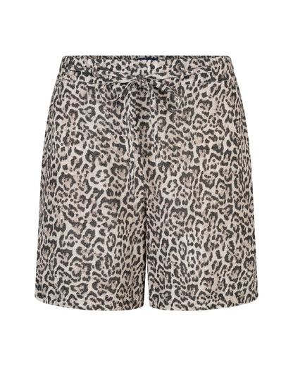 Claudette Short Linen leopard pebble