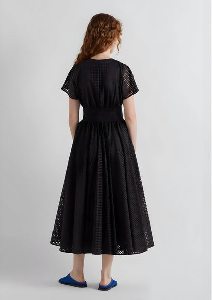 Black Laser Cut Dress