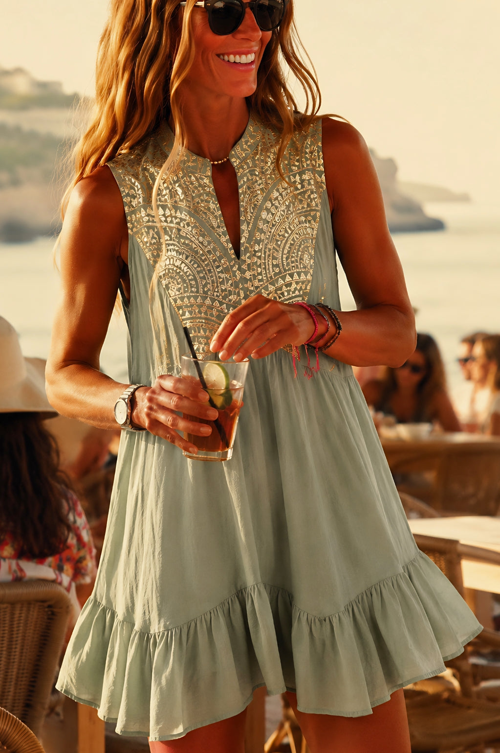Embroidered Short Dress