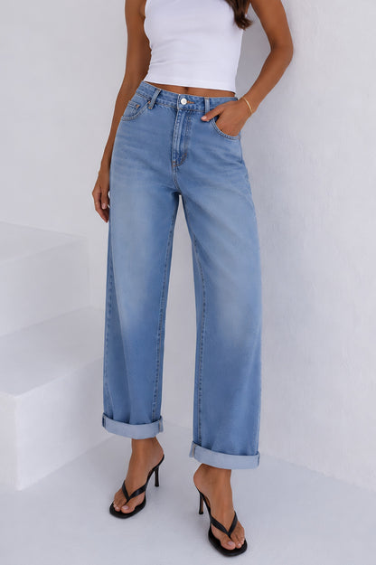 Caitlina Midstone High Rise Barrell Jeans