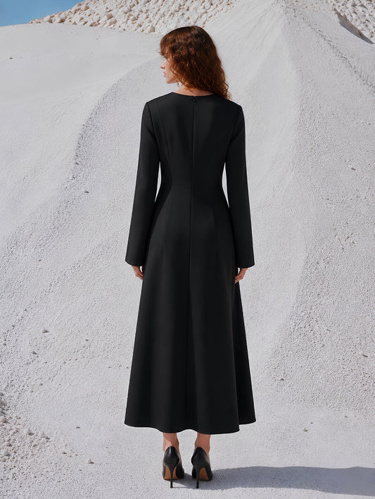 Long Sleeve Midi Jersey Dress