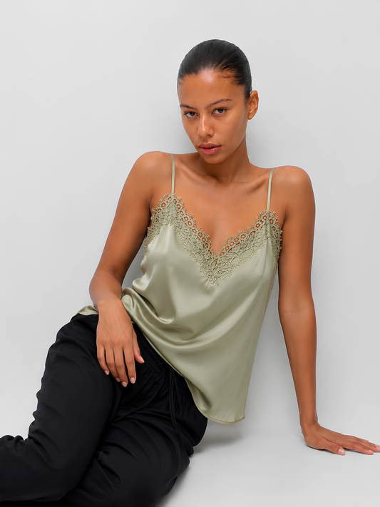 Jade Lace Strap Top