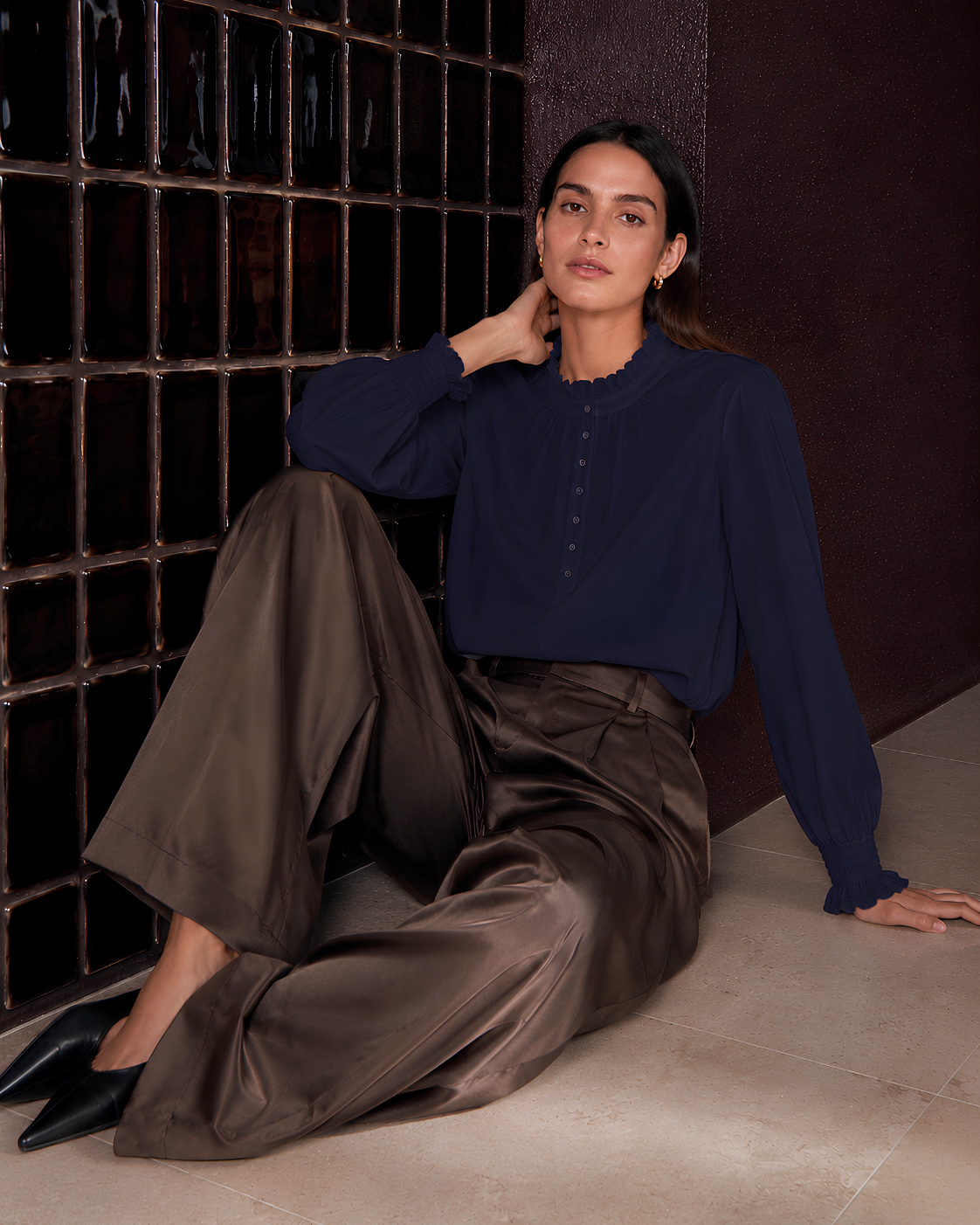 Frill Neck Blouse