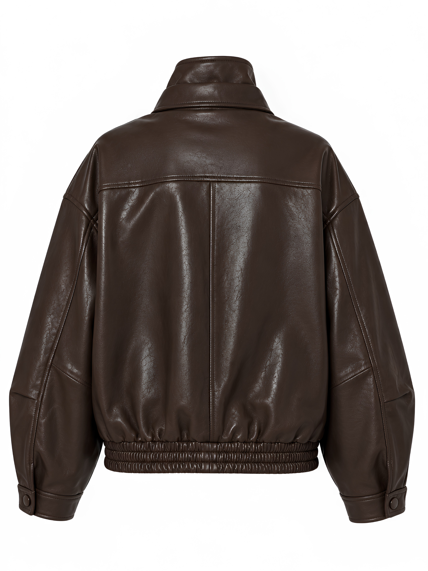 Pleather Oversized Bomber Jacket