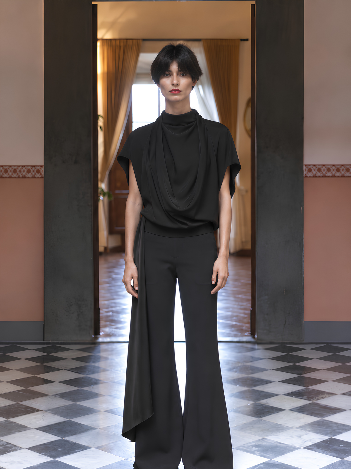 Drape Back Top