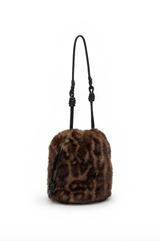 Twiggy Leopard Faux Fur Bag