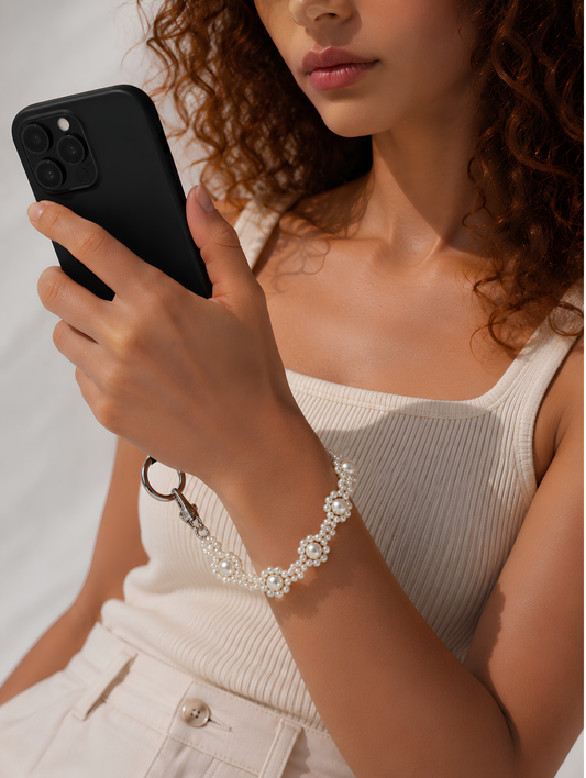 Flower Pearl Wristlet