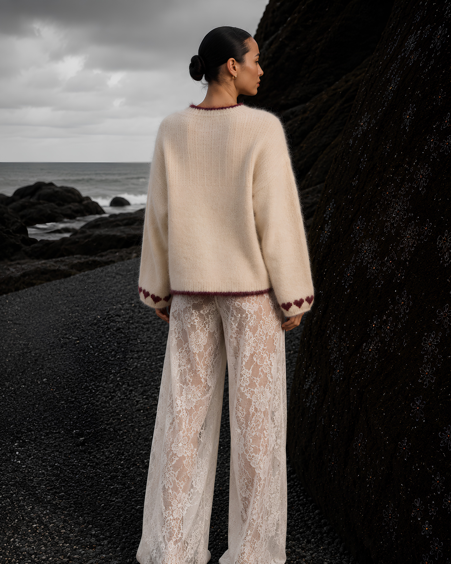 Heart Knit Pullover