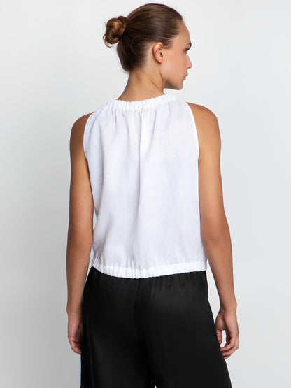 White Halter Top