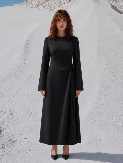 Long Sleeve Midi Jersey Dress