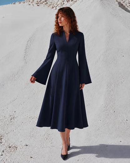 Long Fit and Flare Dress
