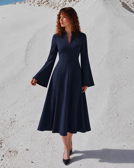Long Fit and Flare Dress