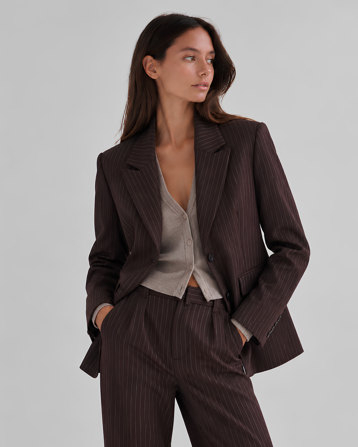 Pinstripe Blazer