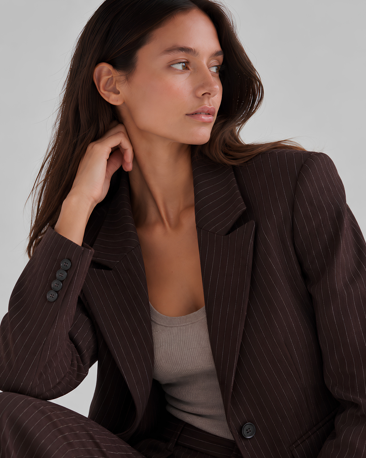 Pinstripe Blazer