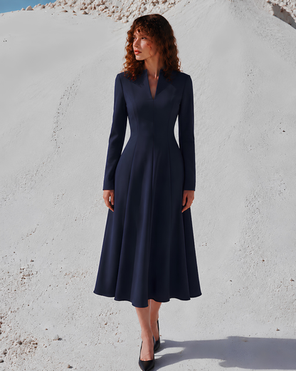 Long Fit and Flare Dress