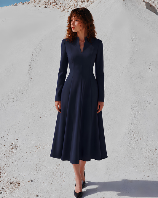 Long Fit and Flare Dress