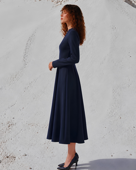 Long Fit and Flare Dress