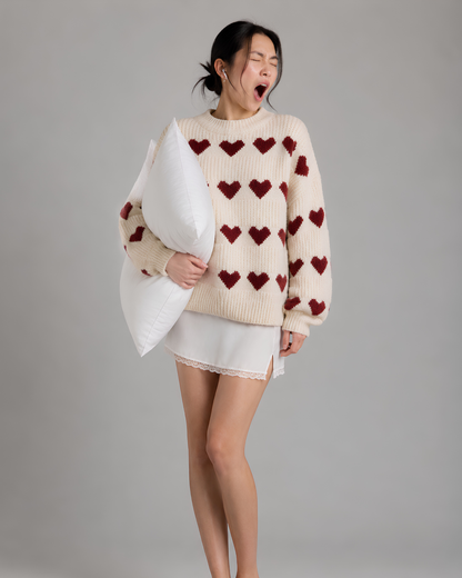 Heart Knit Pullover