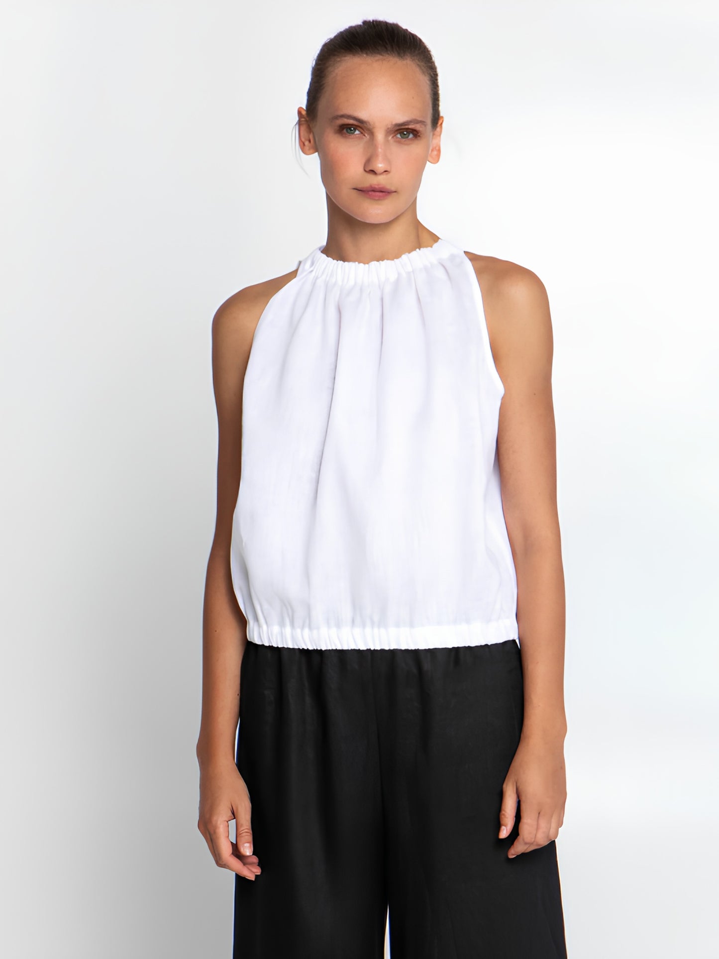 White Halter Top