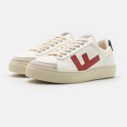 Classic 70's Off White Red