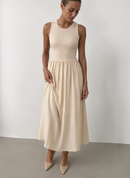 Bi-Material Dress