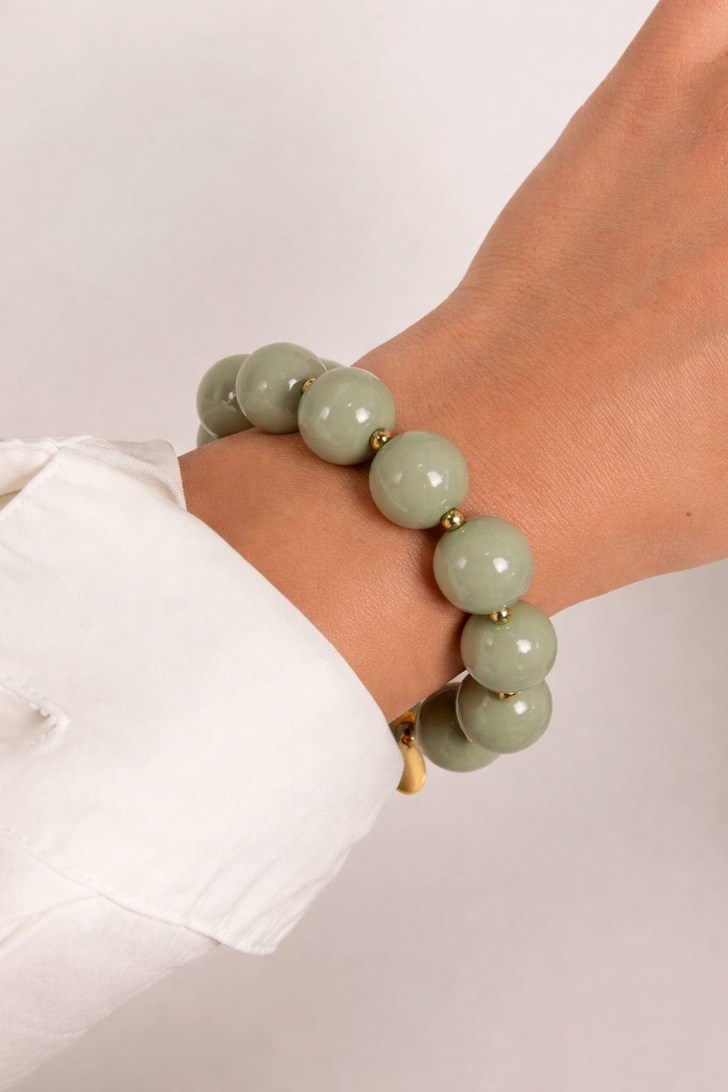 Scrunchie Bracelet with Coloured & Gold Beads