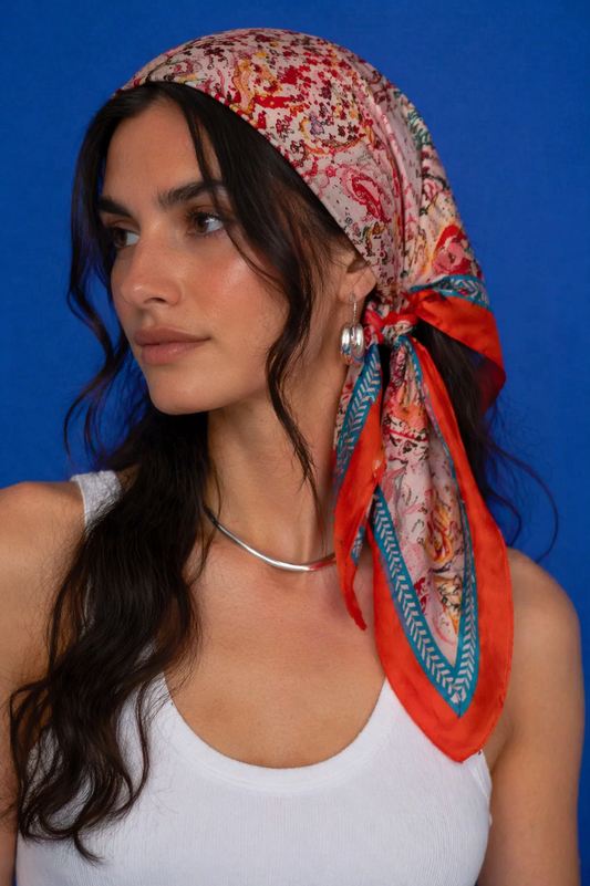 Scarlet Paisley Scarf
