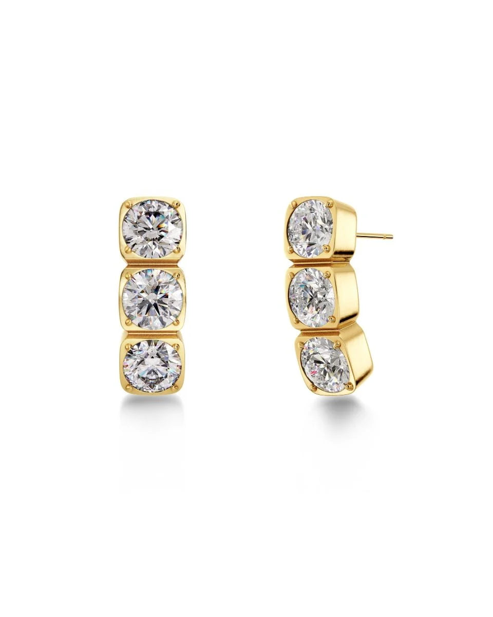 Gemma Triple Stud Earrings
