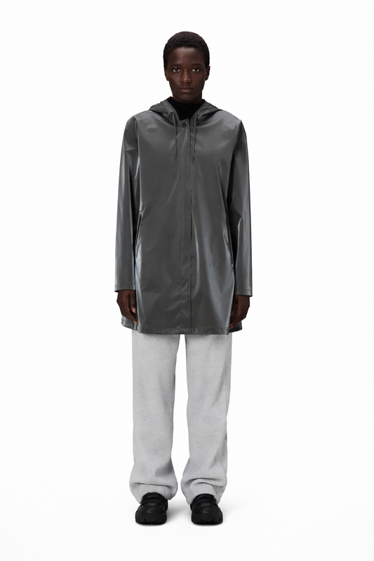 Rains A-Line Jacket Metallic Grey