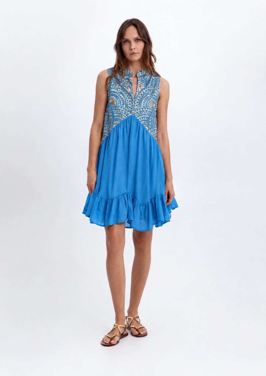 Embroidered Short Dress