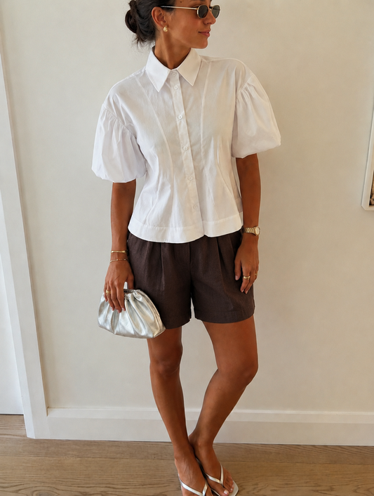 Short-Sleeve Snow White Shirt