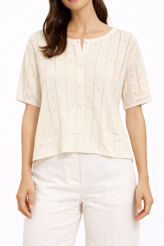 Organic Open Knit Cardigan