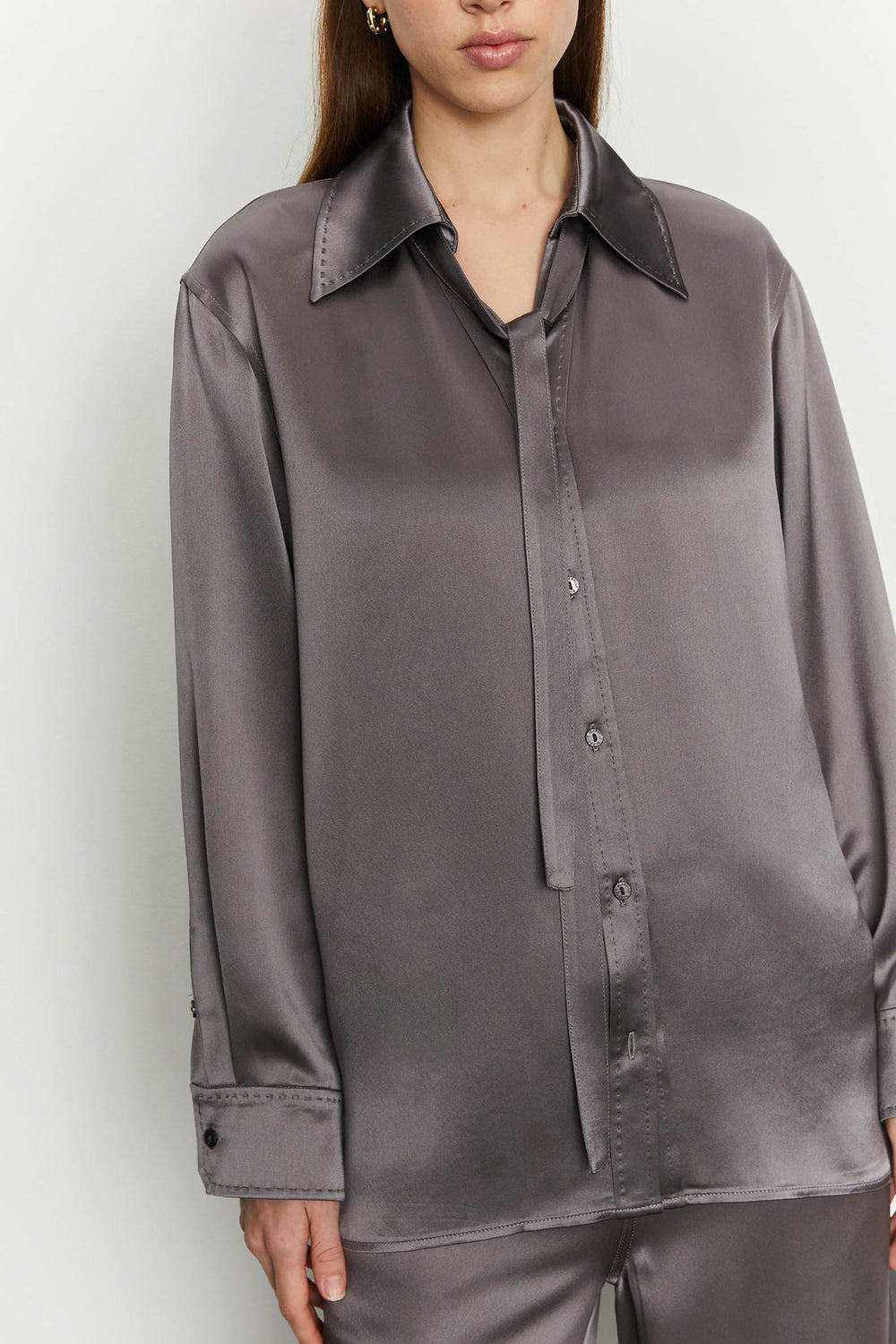 Satin Shacket