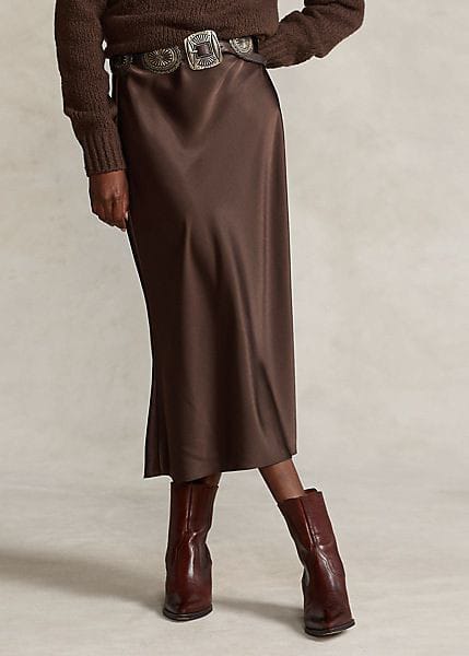 Midi Satin Skirt