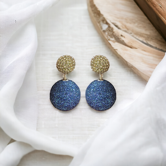 Navy Shimmer Earrings