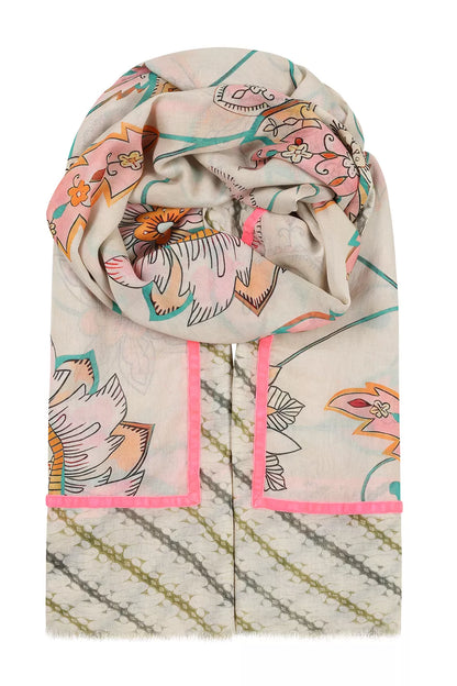 Hot Pink Print Scarf