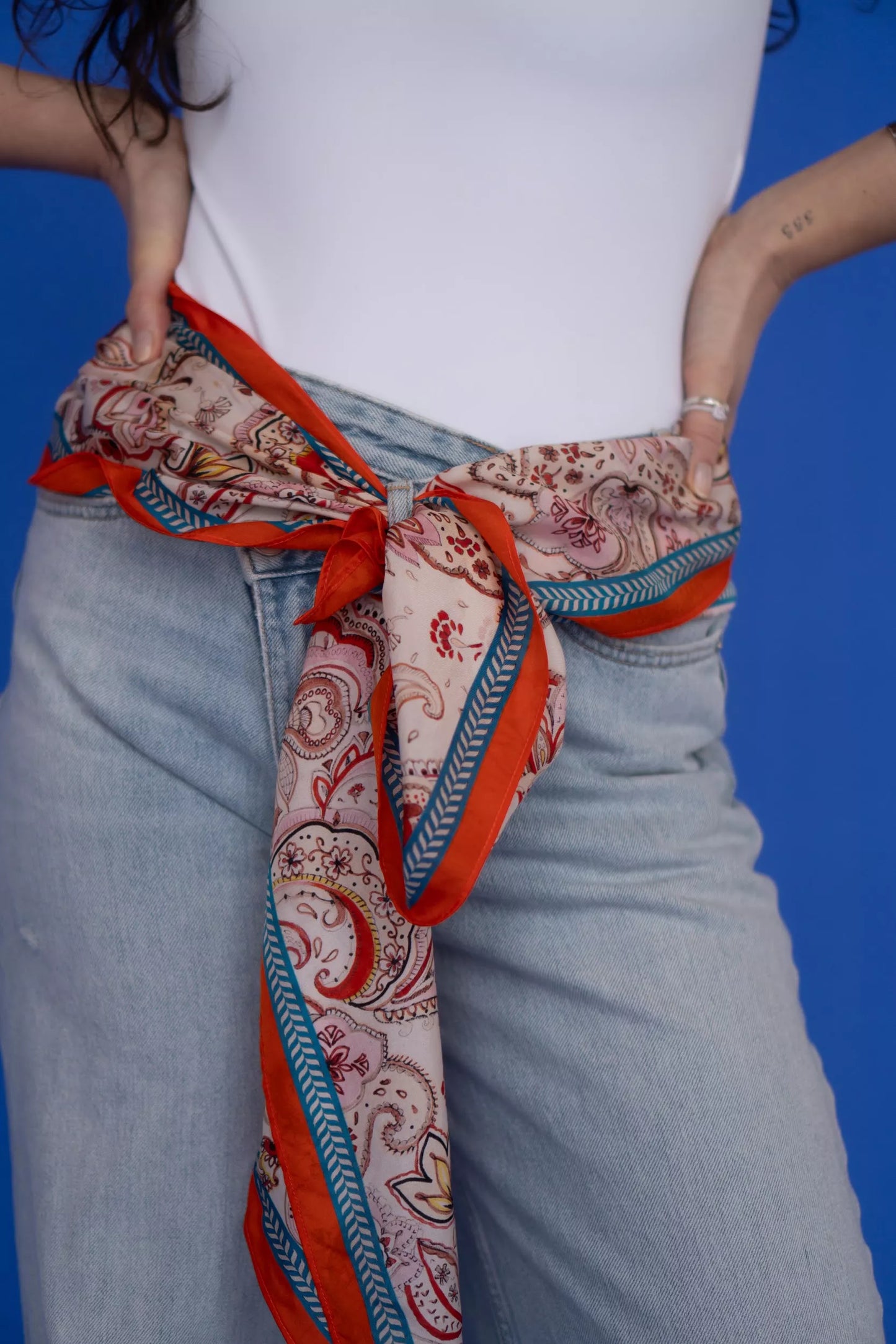 Scarlet Paisley Scarf