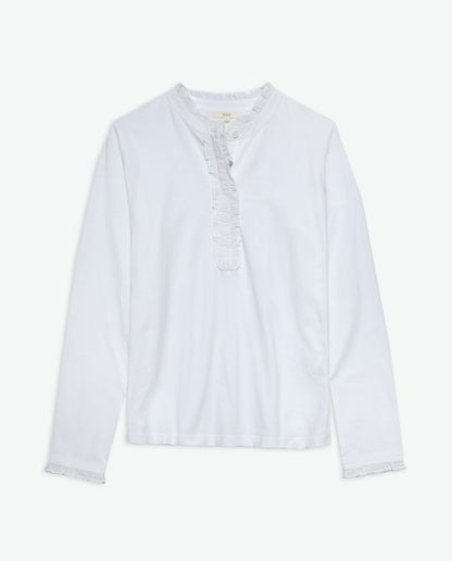 Cotton Frill Trim Blouse