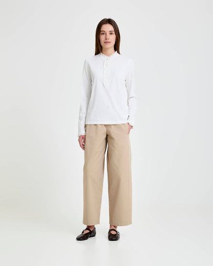 Cotton Frill Trim Blouse