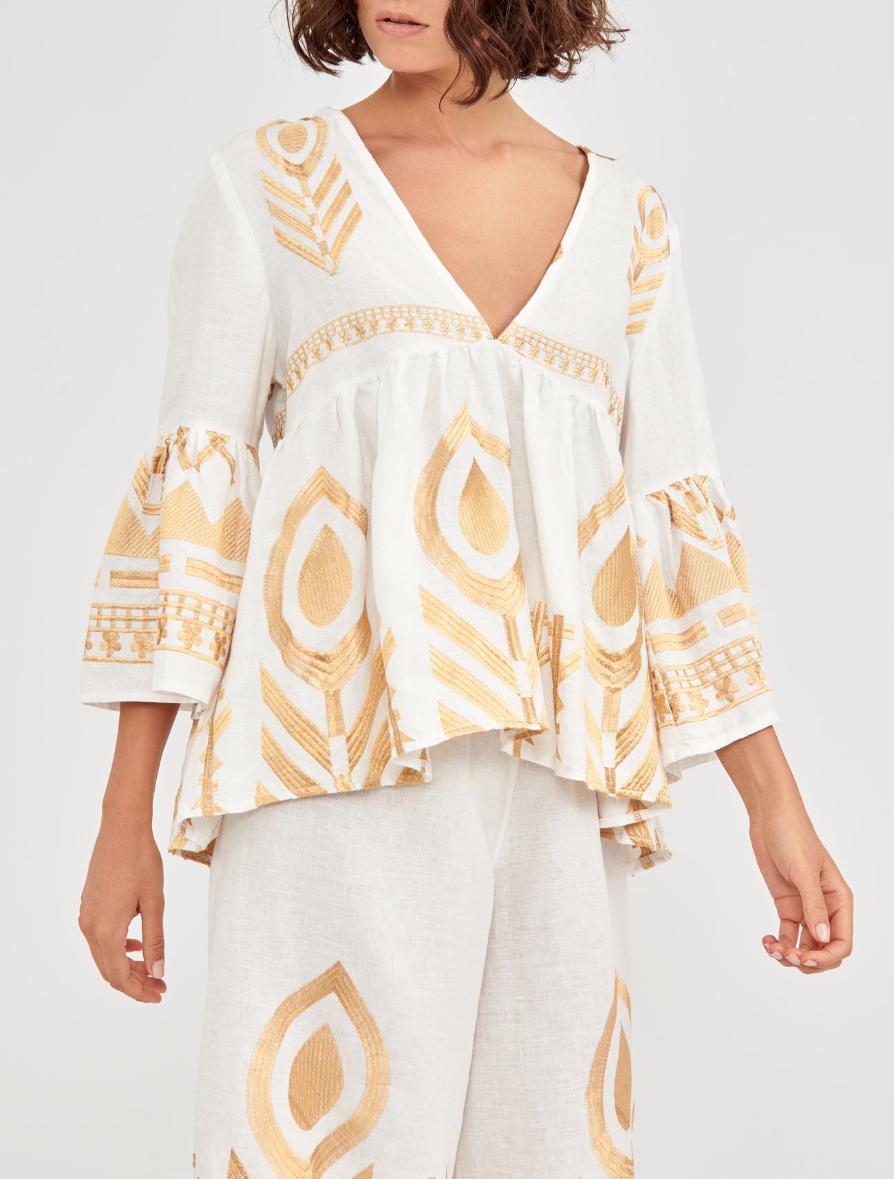 Feather Tunic with Bell Sleeve