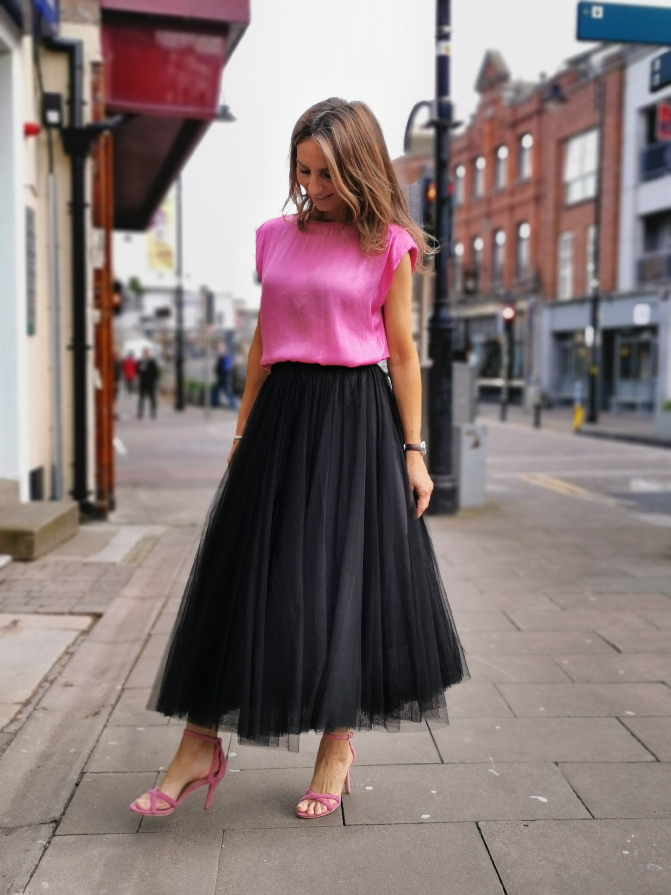 Black tulle outlet skirt london